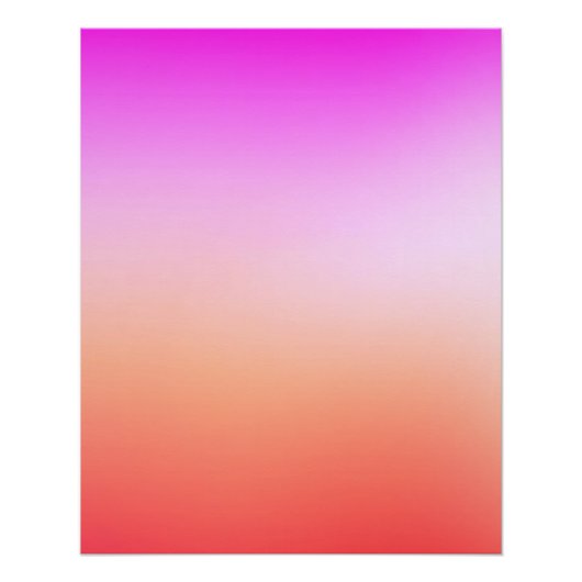 Stralende Pastel Zonsondergang Gradiënt Perfect Poster (Voorkant)