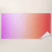 Stralende Pastel Zonsondergang Gradient Strandlaken (Voorkant)