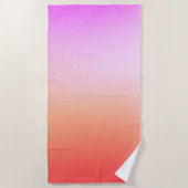 Stralende Pastel Zonsondergang Gradient Strandlaken (Voorkant)