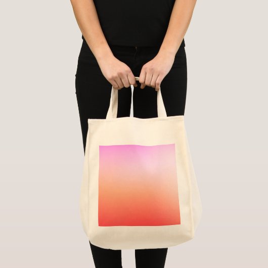 Stralende Pastel Zonsondergang Gradiënt Tote Bag (Voorkant (product))