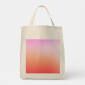Stralende Pastel Zonsondergang Gradiënt Tote Bag (Achterkant)