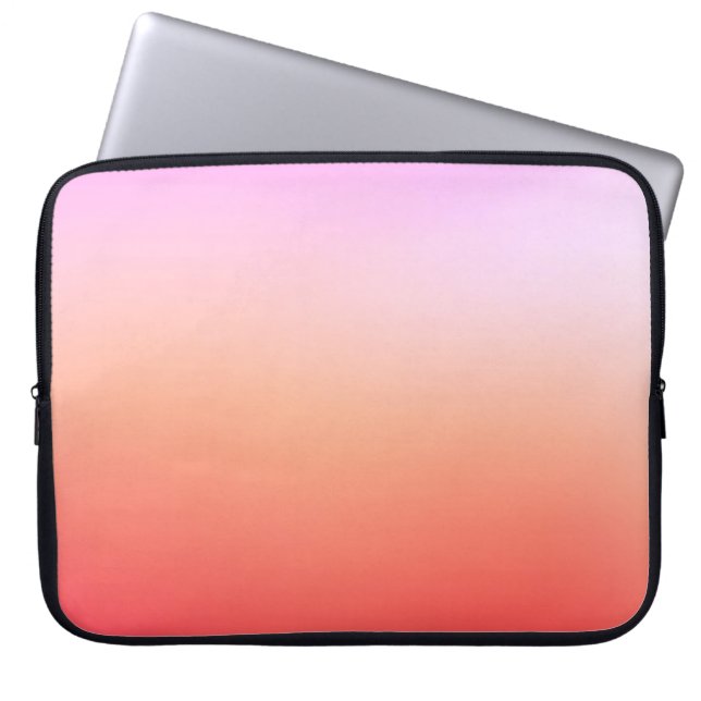 Stralende Pastel Zonsondergang Kleurverloop Laptop Sleeve (Voorkant)