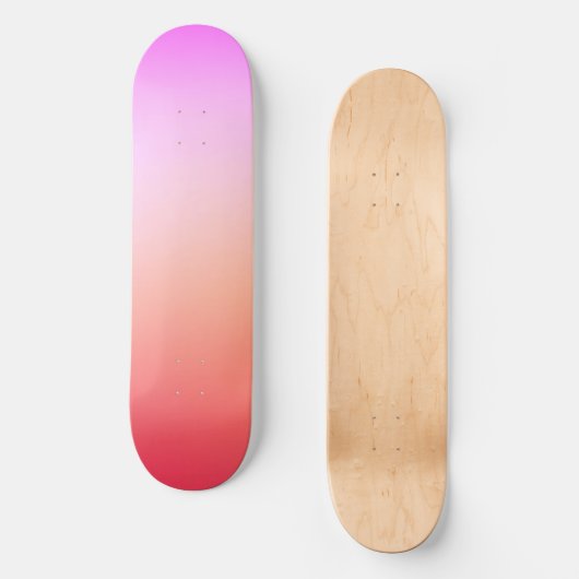 Stralende Pastel Zonsondergang Kleurverloop Persoonlijk Skateboard (Voorkant)