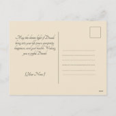 🦚 stralende pauw diwali zegeningen feestdagenkaart (Achterkant)