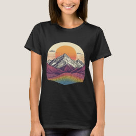 Stralende pieken bij zonsondergang t-shirt