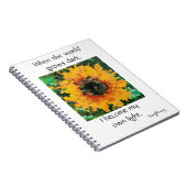Stralende Pixel Zonnebloem Notitieboek (Rechterzijde)