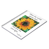 Stralende Pixel Zonnebloem Notitieboek (Linkerzijde)