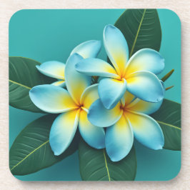Stralende plumeria bloeit bier onderzetter