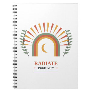Stralende Positiviteit Boho Hemels Zon Maan Botani Notitieboek