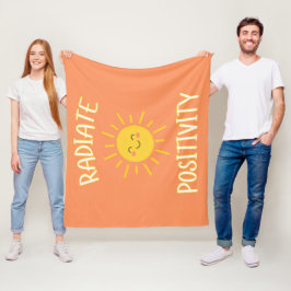 Stralende Positiviteit Fleece Deken