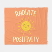 Stralende Positiviteit Fleece Deken (Voorkant (Horizontaal))