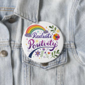 "Stralende Positiviteit" Knop Ronde Button 4,0 Cm (In situ)