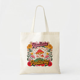 Stralende Positiviteit Retro 70’er Groovy Boodscha Tote Bag