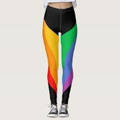 Stralende Regenboog Black-out Leggings (Voorkant)
