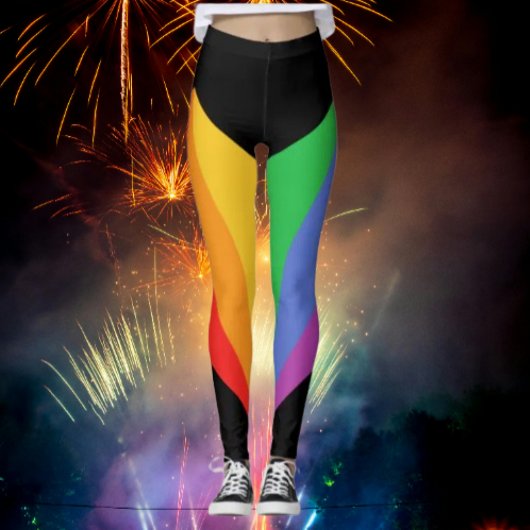 Stralende Regenboog Black-out Leggings