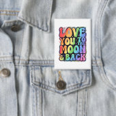 Stralende Regenboog Liefdeslettering Button (Insitu)