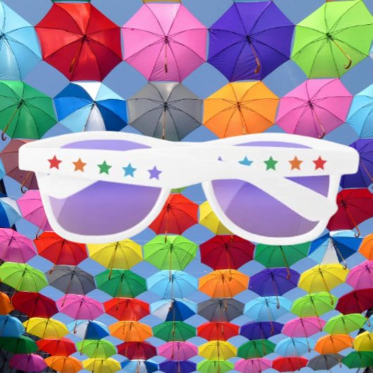 Stralende Regenboog Sterren Zonnebril