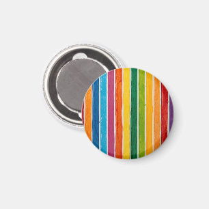 Stralende Regenboog Strepen  Magneet