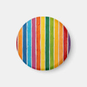 Stralende Regenboog Strepen Magneet (Voorkant)