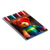 Stralende Regenboog Teddybeer Notitieboek (Rechterzijde)