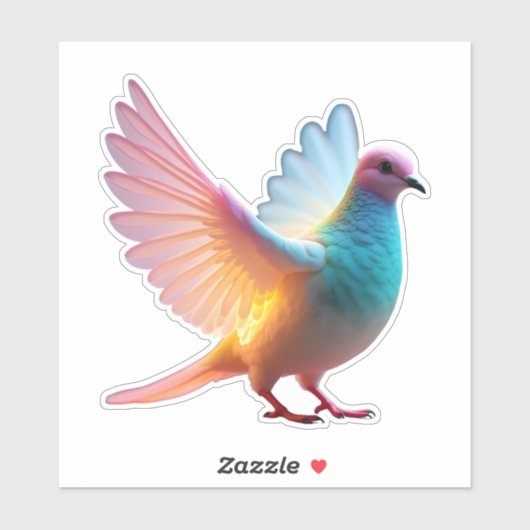 stralende regenboogduif sticker (Vel)