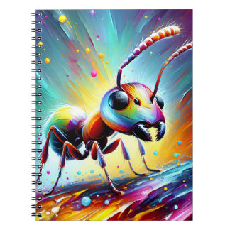 Stralende Regenboogmier Spiraal Notebook Notitieboek