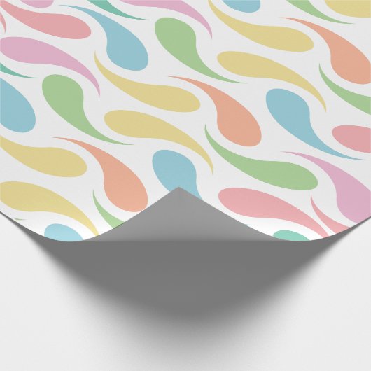 stralende regendruppel cadeaupapier (Hoek)