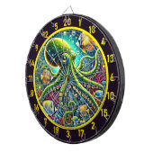 Stralende Riffen Octopus Dartbord (Voorkant Rechts)