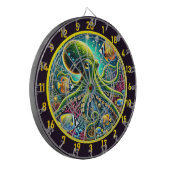 Stralende Riffen Octopus Dartbord (Voorkant Links)