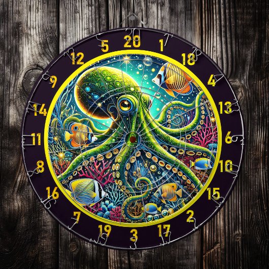 Stralende Riffen Octopus Dartbord