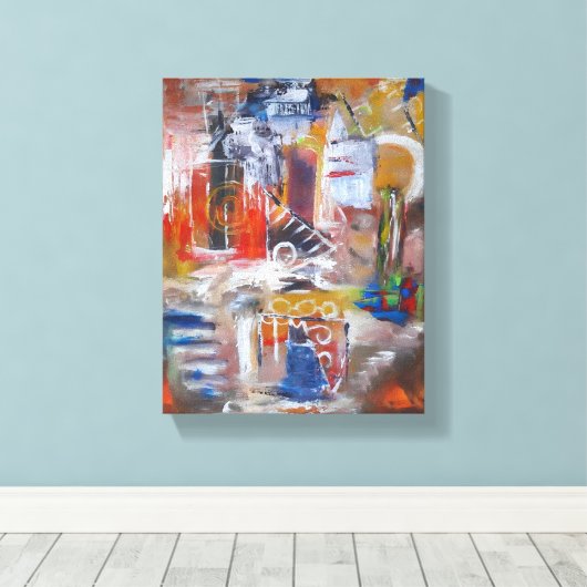 Stralende Ritmen Canvas Afdruk (Insitu (Houten vloer))