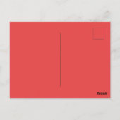 Stralende rode carnaval funhouse vervormde spiegel briefkaart (Achterkant)