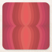 Stralende rode carnaval funhouse vervormde spiegel kartonnen onderzetters (Voorkant)