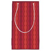 Stralende rode carnaval funhouse vervormde spiegel klein cadeauzakje (Voorkant)