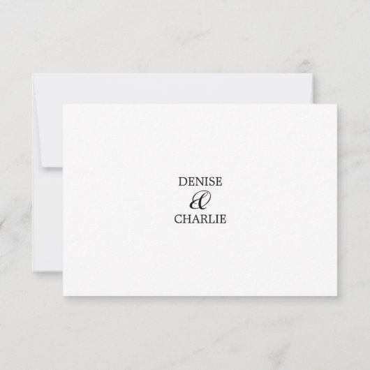 Stralende Romance Bruiloft RSVP Kaart (Achterkant)