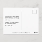 Stralende Romance Foto Bruiloft Save the Date Briefkaart (Achterkant)