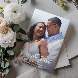 Stralende Romance Foto Bruiloft Save the Date Kaart