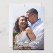 Stralende Romance Foto Bruiloft Save the Date Kaart (Voorkant)