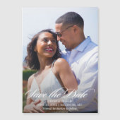 Stralende Romance Foto Bruiloft Save the Date Magnetische Uitnodiging (Voorkant)