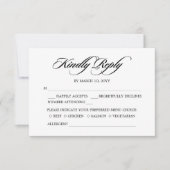 Stralende Romantische Bruiloft RSVP Kaart (Voorkant)