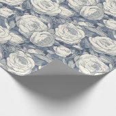 Stralende Roos Bloem Retro Inpakpapier (Hoek)