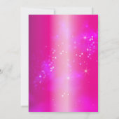 Stralende Roze Chic Sweet 16 met Glitterende Juwel Kaart (Achterkant)