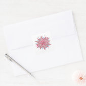 Stralende Roze PINK STAR Sticker Ontwerp (Envelop)