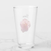 Stralende Roze Theeroos Persoonlijk Glas (Achterkant)