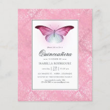 Stralende Roze Vlinder Quinceañera