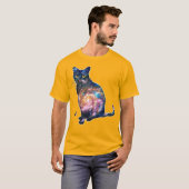 Stralende Ruimte In Kat T-shirt (Voorkant volledig)