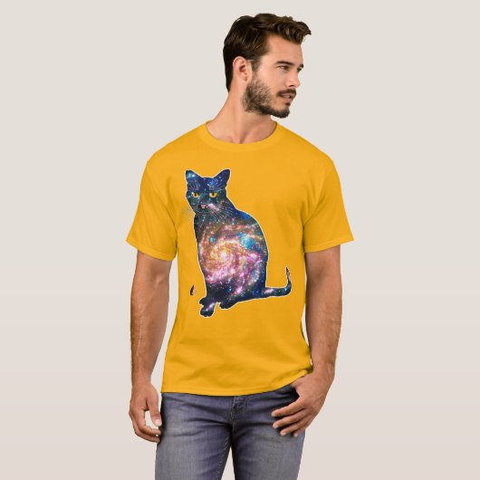 Stralende Ruimte In Kat T-shirt (Voorkant volledig)