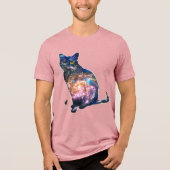 Stralende ruimte in kat T-shirt (Voorkant)