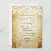 Stralende Rustieke Lichten Bruids Douche Uitnodigi Kaart (Voorkant)