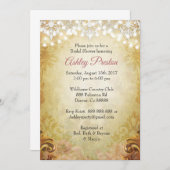 Stralende Rustieke Lichten Bruids Douche Uitnodigi Kaart (Voorkant / Achterkant)